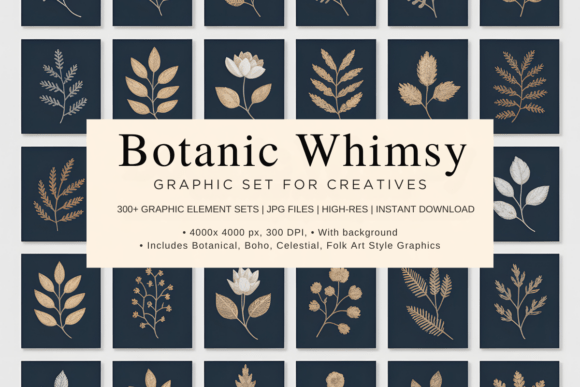 Download Botanic Whimsy Graphic Designs Bundle - Graphic designs Collection