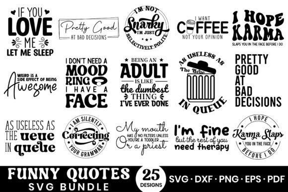 Download Funny Quotes SVG Bundle - Funny quotes svg Collection