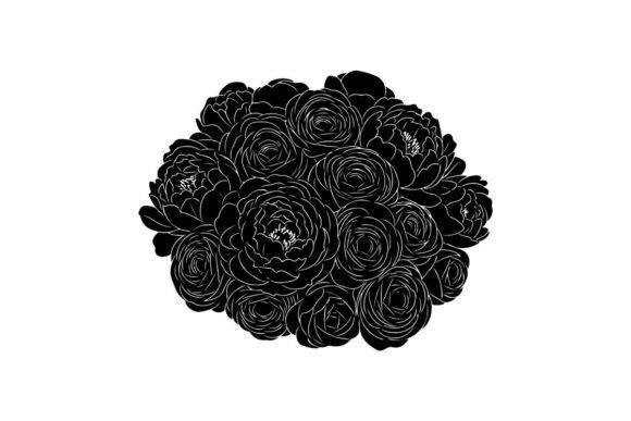 Download Monochrome Rose Bouquet Illustration Wit - Rose bouquet illustration Collection