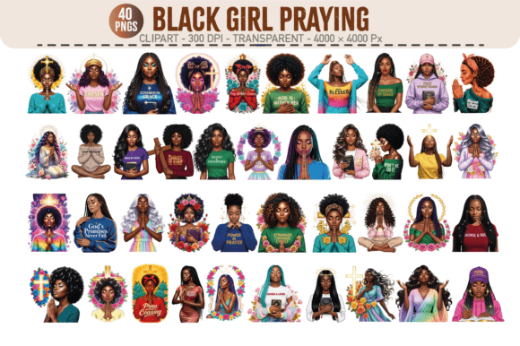 Download Black Girl Praying Clipart – 40 PNGs - Pngs Collection